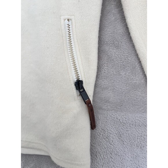 Wanakome Sweatshirt Womens XS Cream Funnel Turtleneck Cowl Pullover Terry - Picture 3 of 11